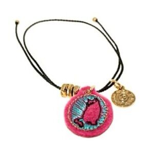 Marc by Marc Jacobs Pink & Turquoise Embroidered Charm Bracelet